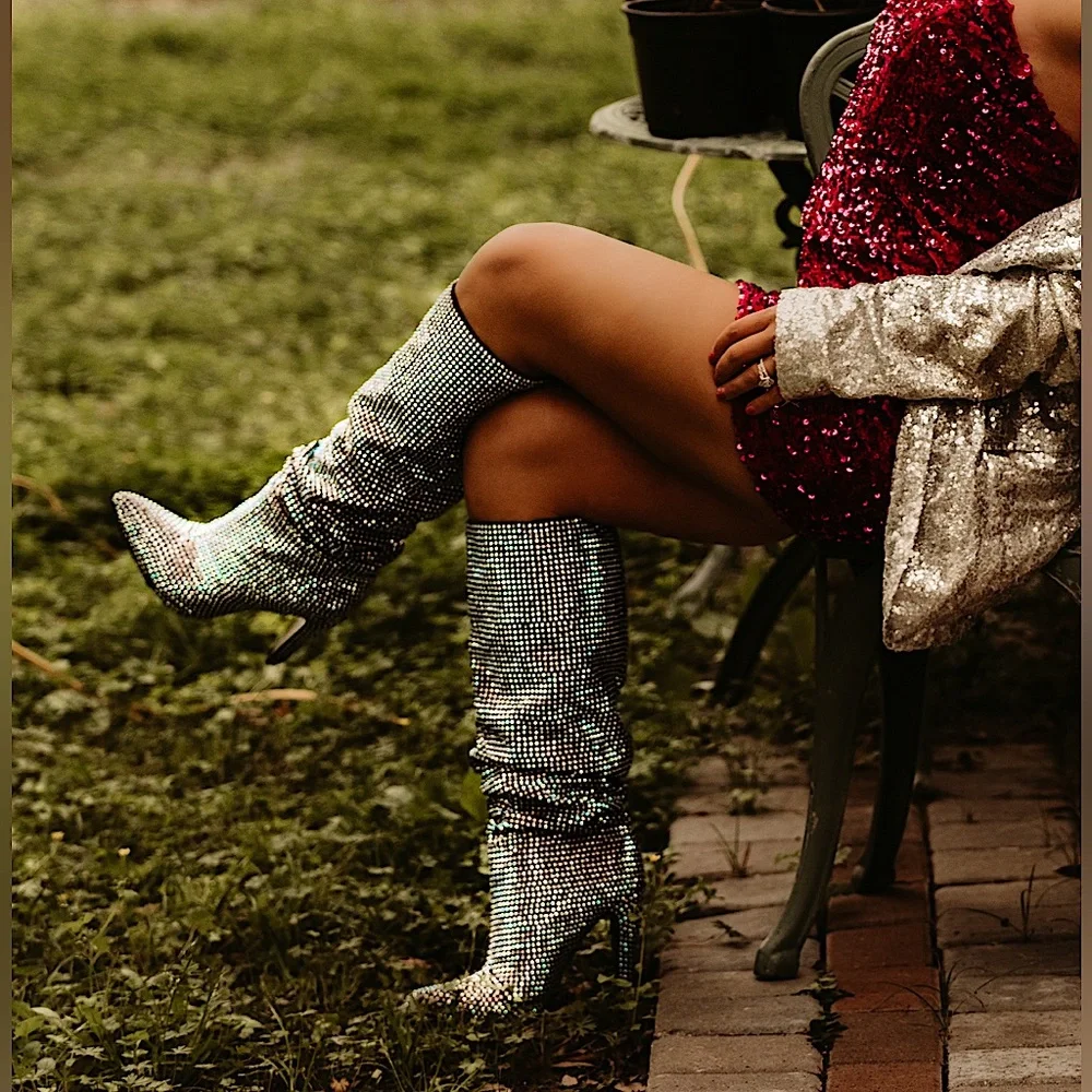 Steve Madden rhinestone boots - Picture 4 of 14